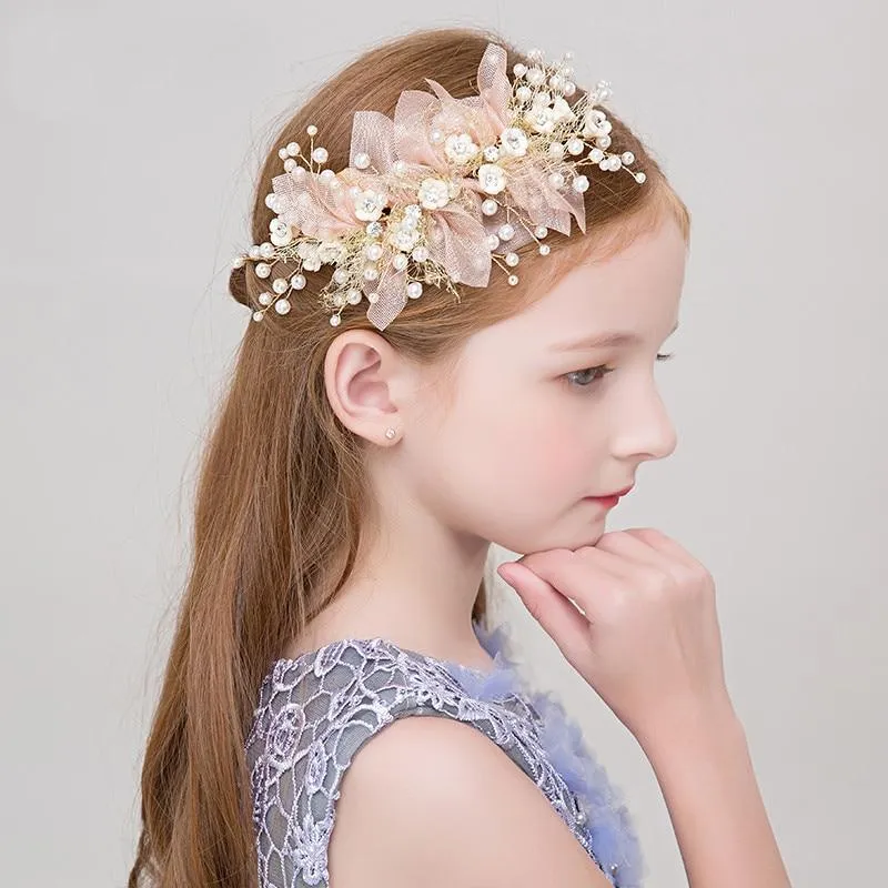 Princess Tiara Flower Girl Headwear Clip