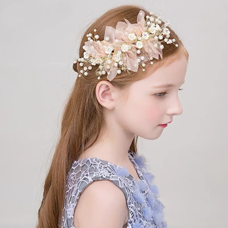 Princess Tiara Flower Girl Headwear Clip