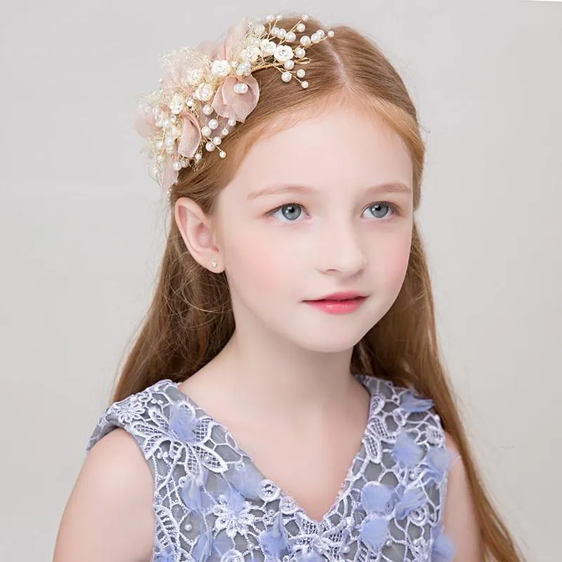 Princess Tiara Flower Girl Headwear Clip