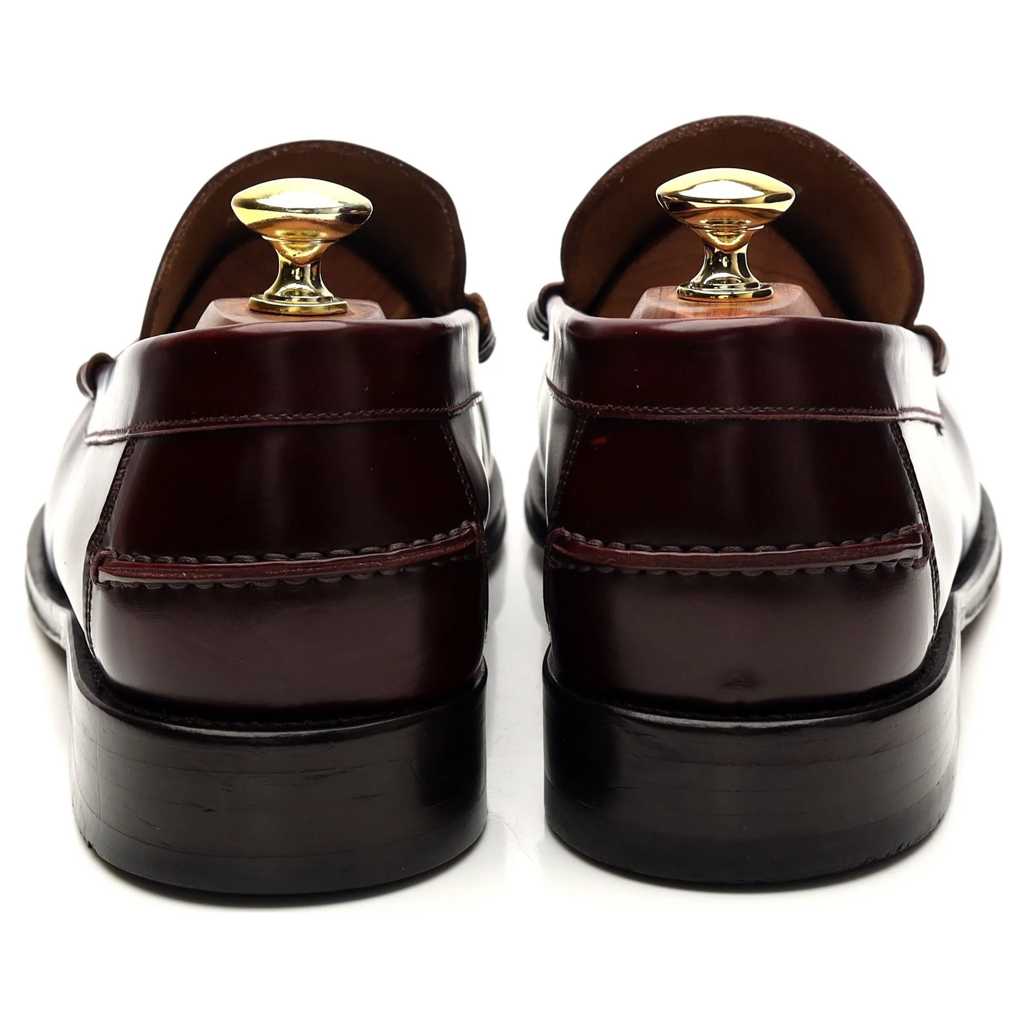 'Princeton' Burgundy Leather Loafers UK 8 F