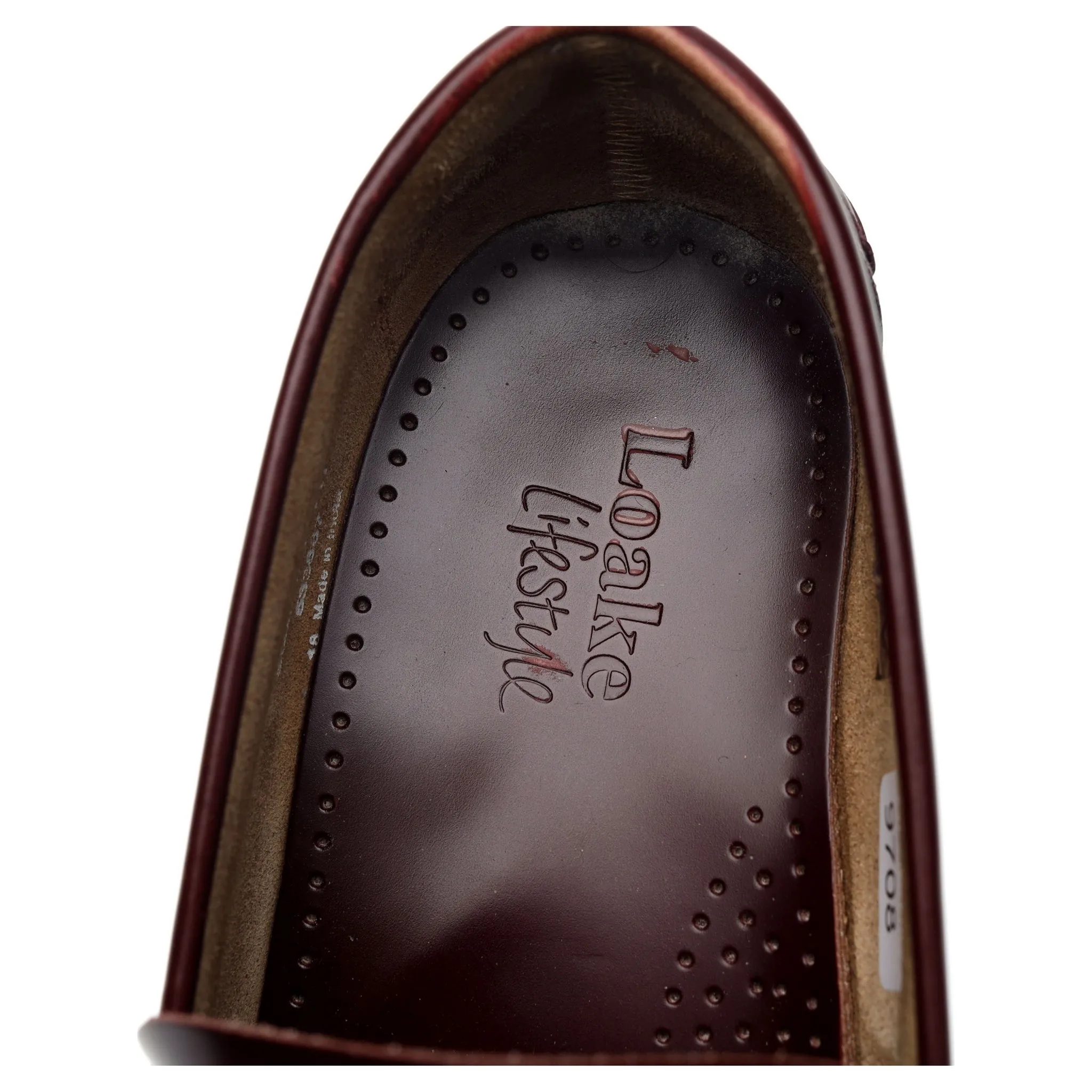 'Princeton' Burgundy Leather Loafers UK 8 F