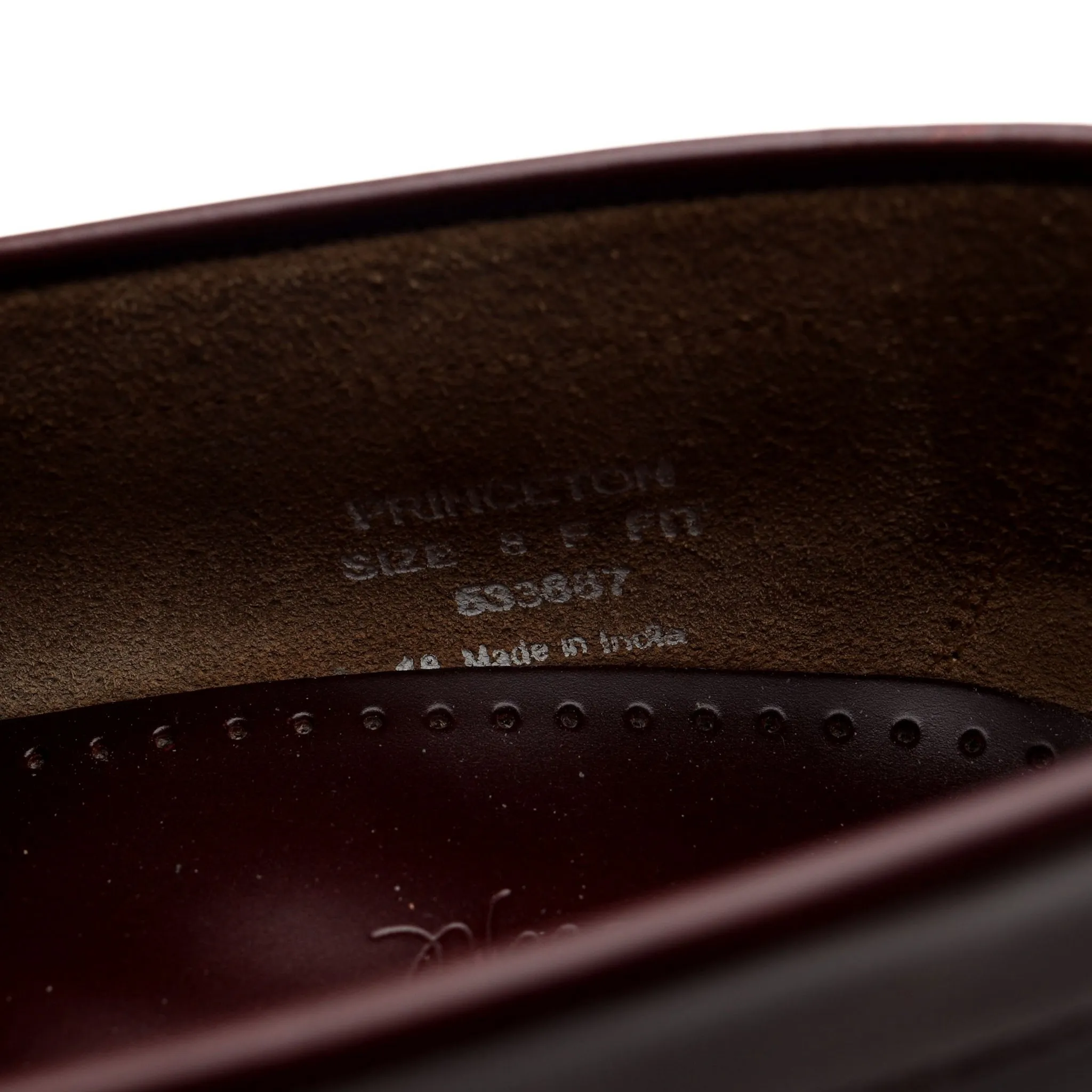 'Princeton' Burgundy Leather Loafers UK 8 F