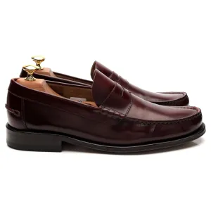 'Princeton' Burgundy Leather Loafers UK 8 F
