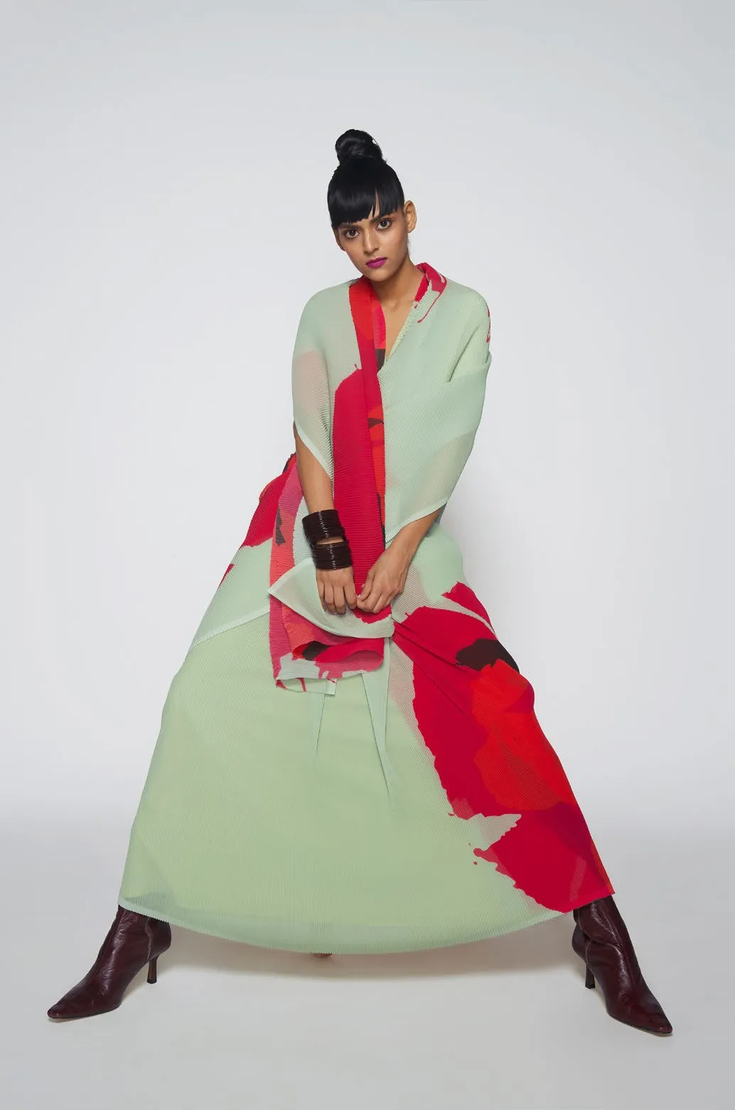 Printed Pleated Sari