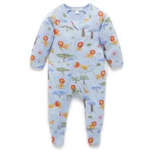 Printed Zip Growsuit - Lion