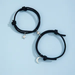 "Like-Magnets" Star & Moon Rope Bracelet