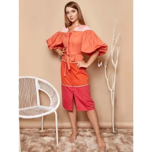 Rene Midi Red Dress