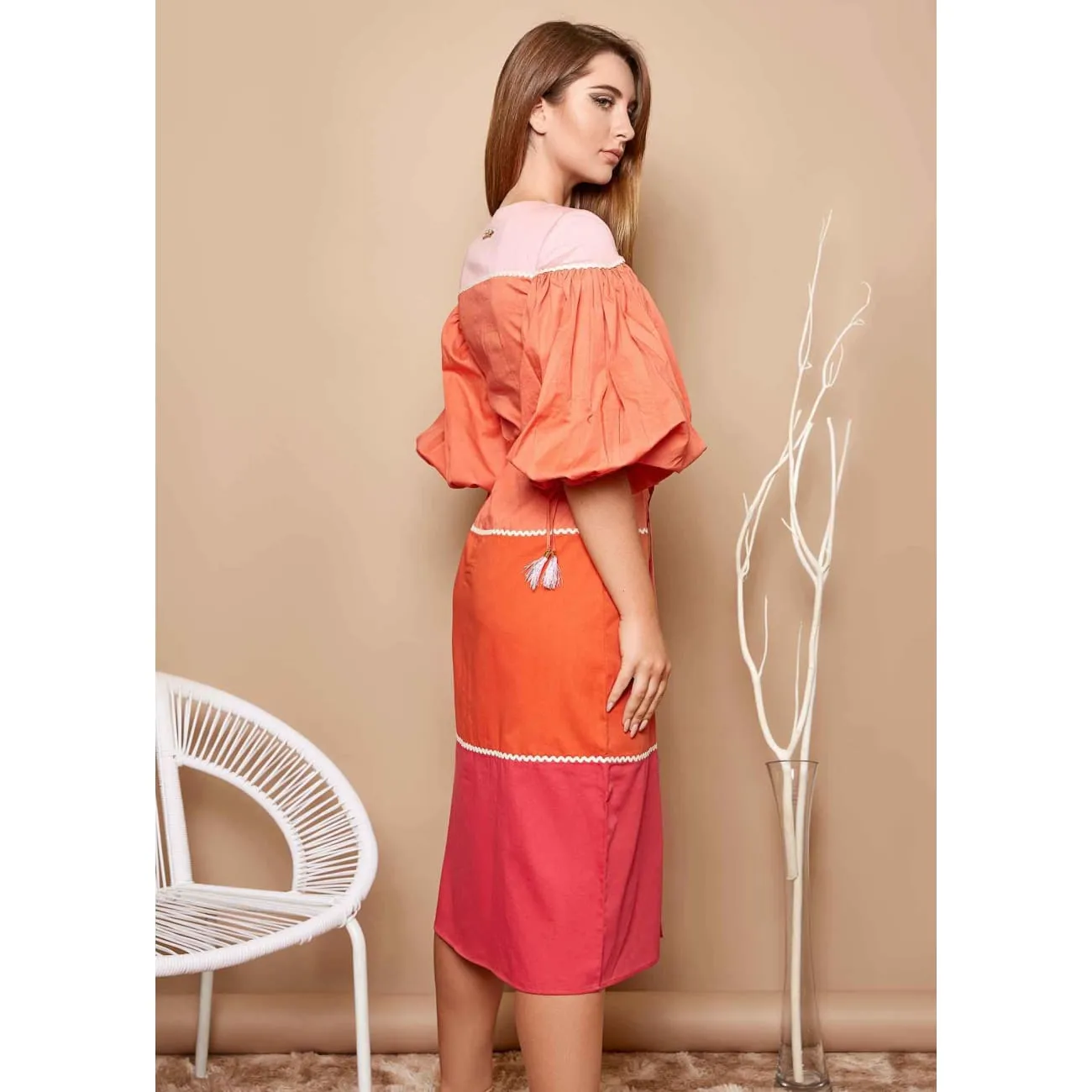Rene Midi Red Dress