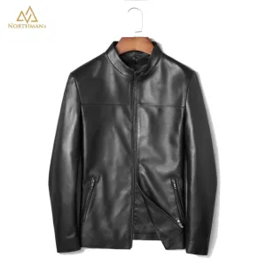 Rigel Men's Slim fit leather jacket by Northman 