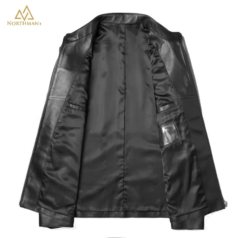 Rigel Men's Slim fit leather jacket by Northman 