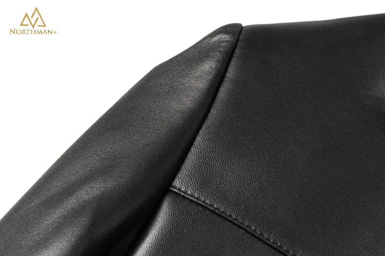 Rigel Men's Slim fit leather jacket by Northman 