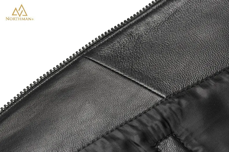 Rigel Men's Slim fit leather jacket by Northman 