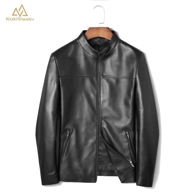 Rigel Men's Slim fit leather jacket by Northman 