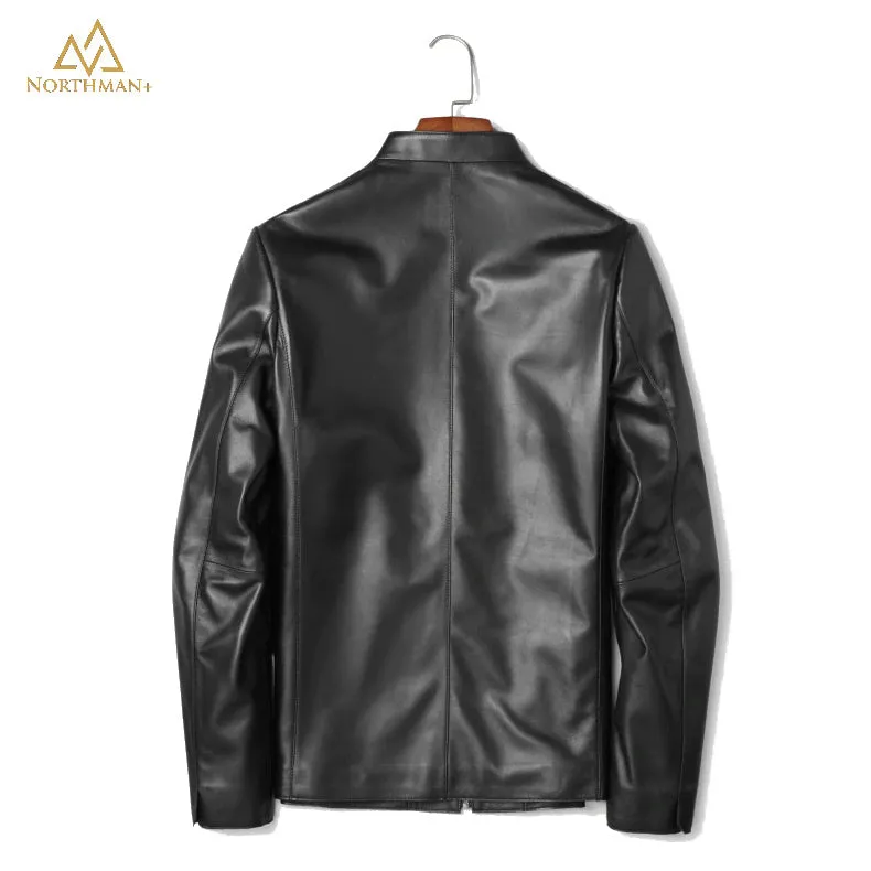 Rigel Men's Slim fit leather jacket by Northman 