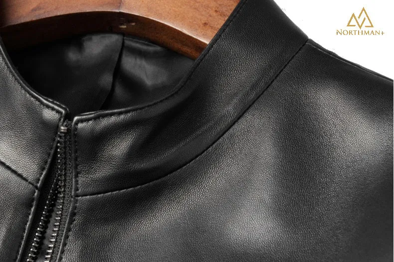 Rigel Men's Slim fit leather jacket by Northman 