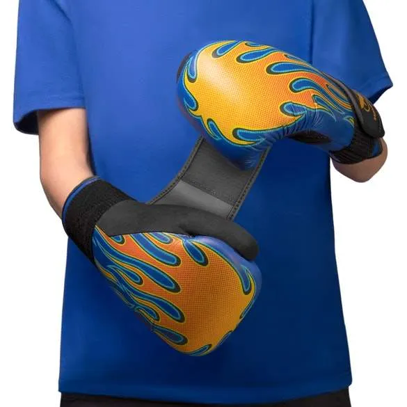 S4 Youth Graphic Boxing Gloves - Flames