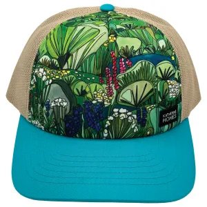 Sagebrush and Wildflowers Trucker Hat | Teal and Oat