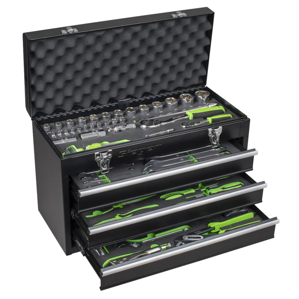 Sealey 3 Drawer Tool Chest with Tool Kit - Black - C