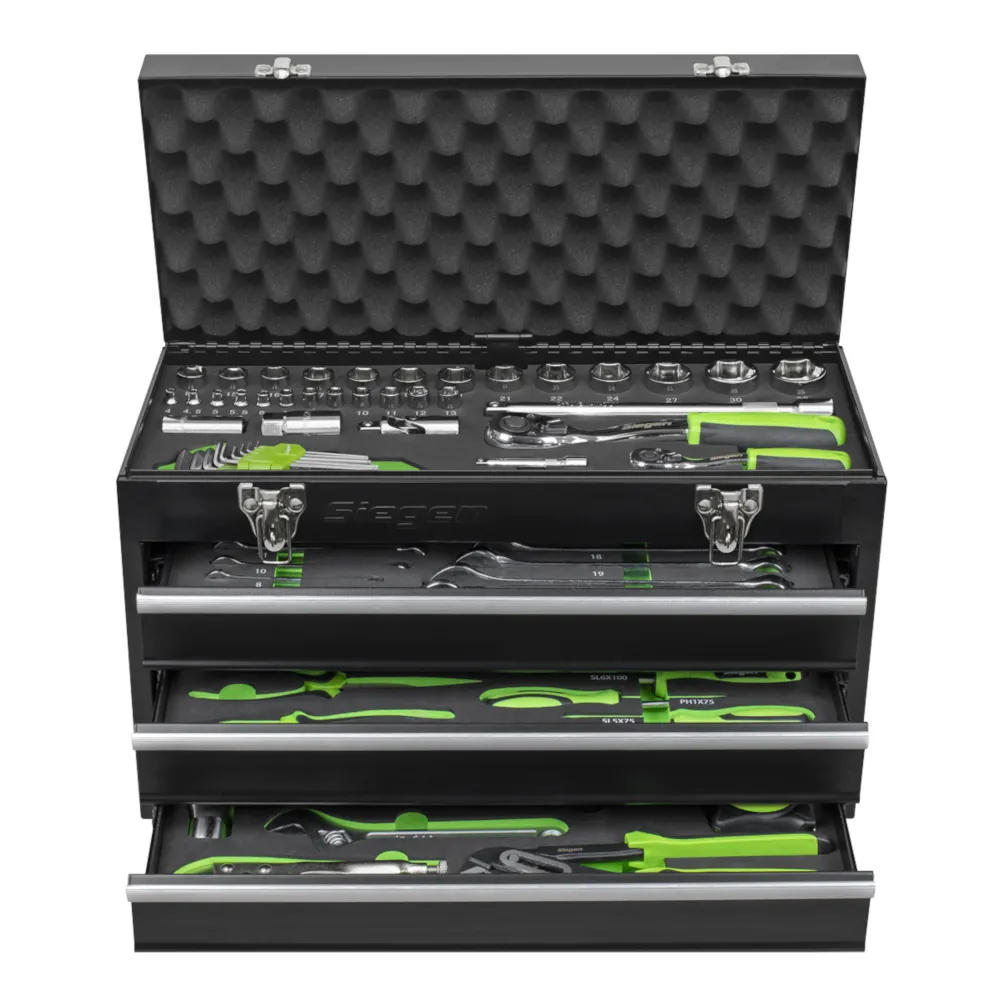 Sealey 3 Drawer Tool Chest with Tool Kit - Black - C