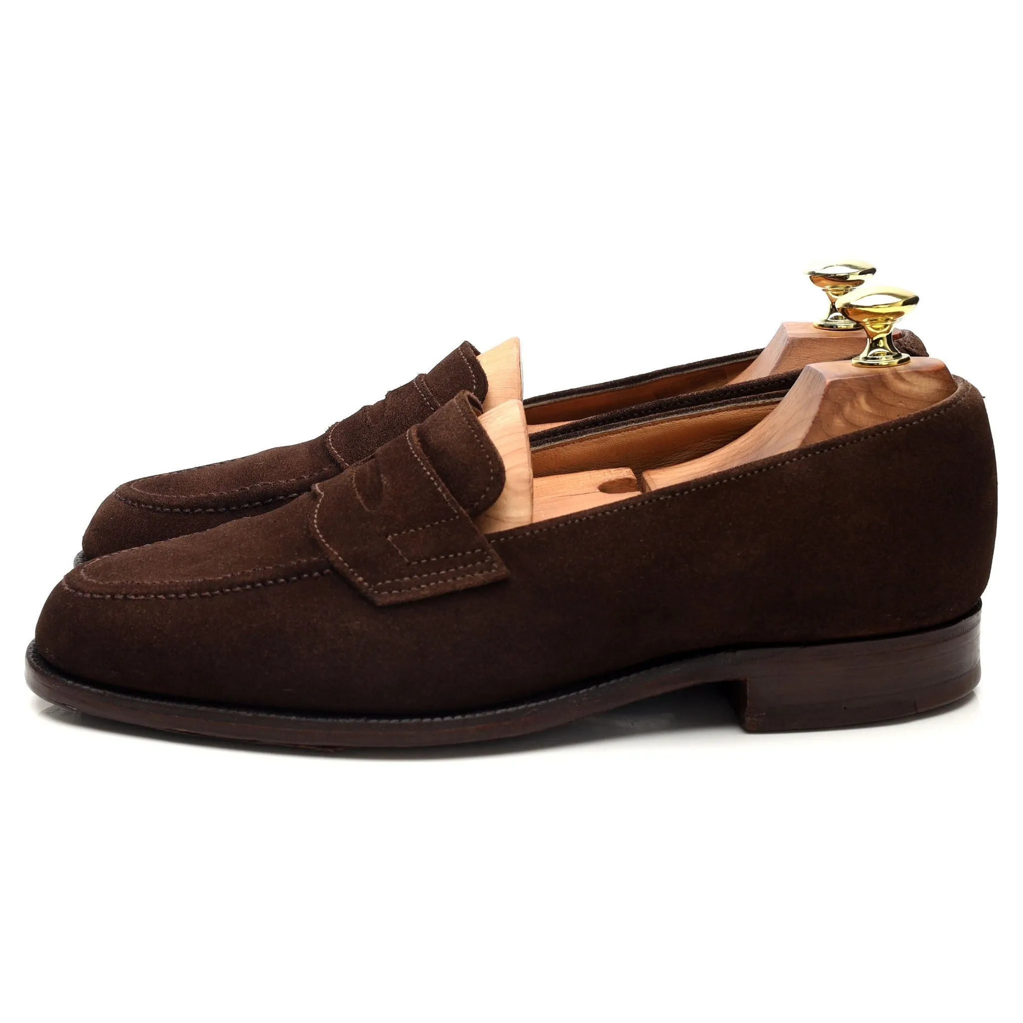 Shipton & Heneage Dark Brown Suede Loafers UK 7 EX