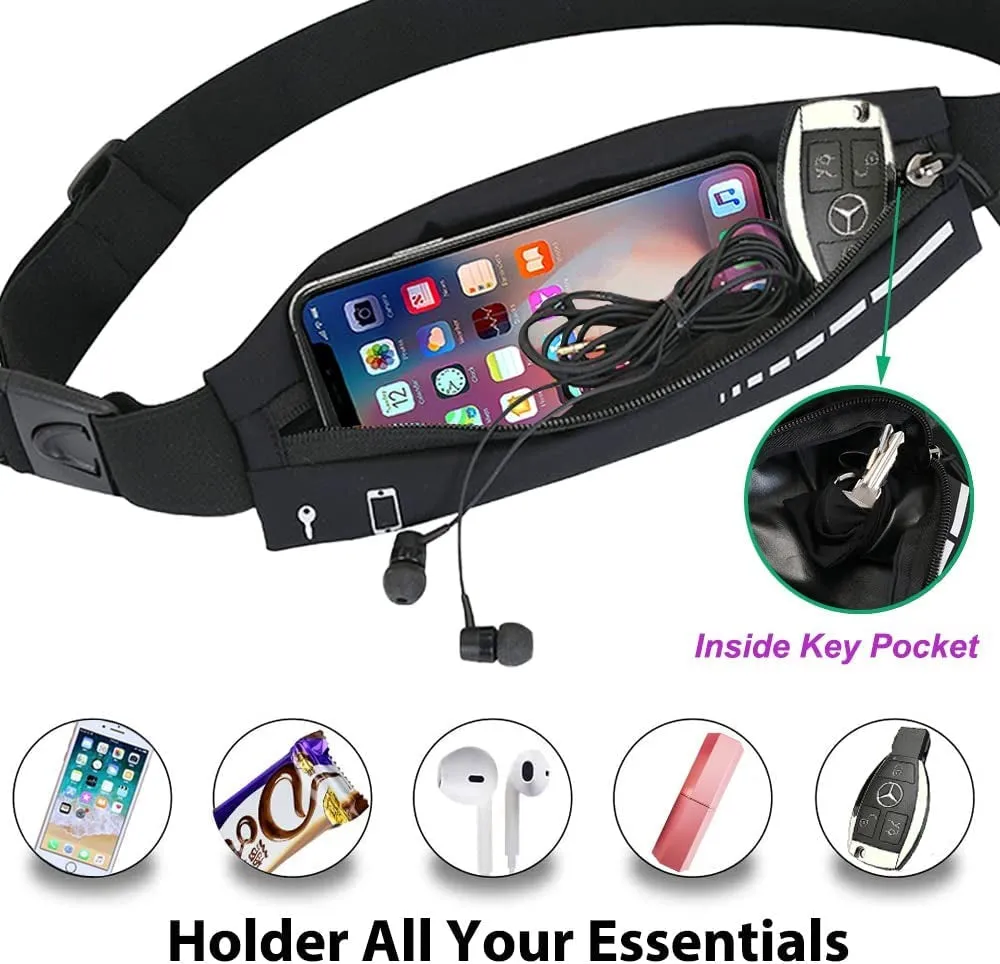 Slim Running Belt Bag, Workout Jogging Gear Accessories