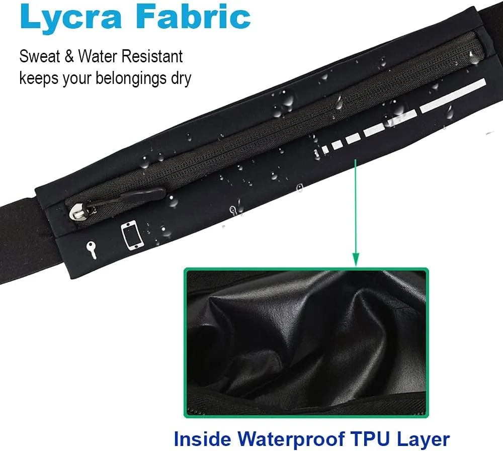 Slim Running Belt Bag, Workout Jogging Gear Accessories