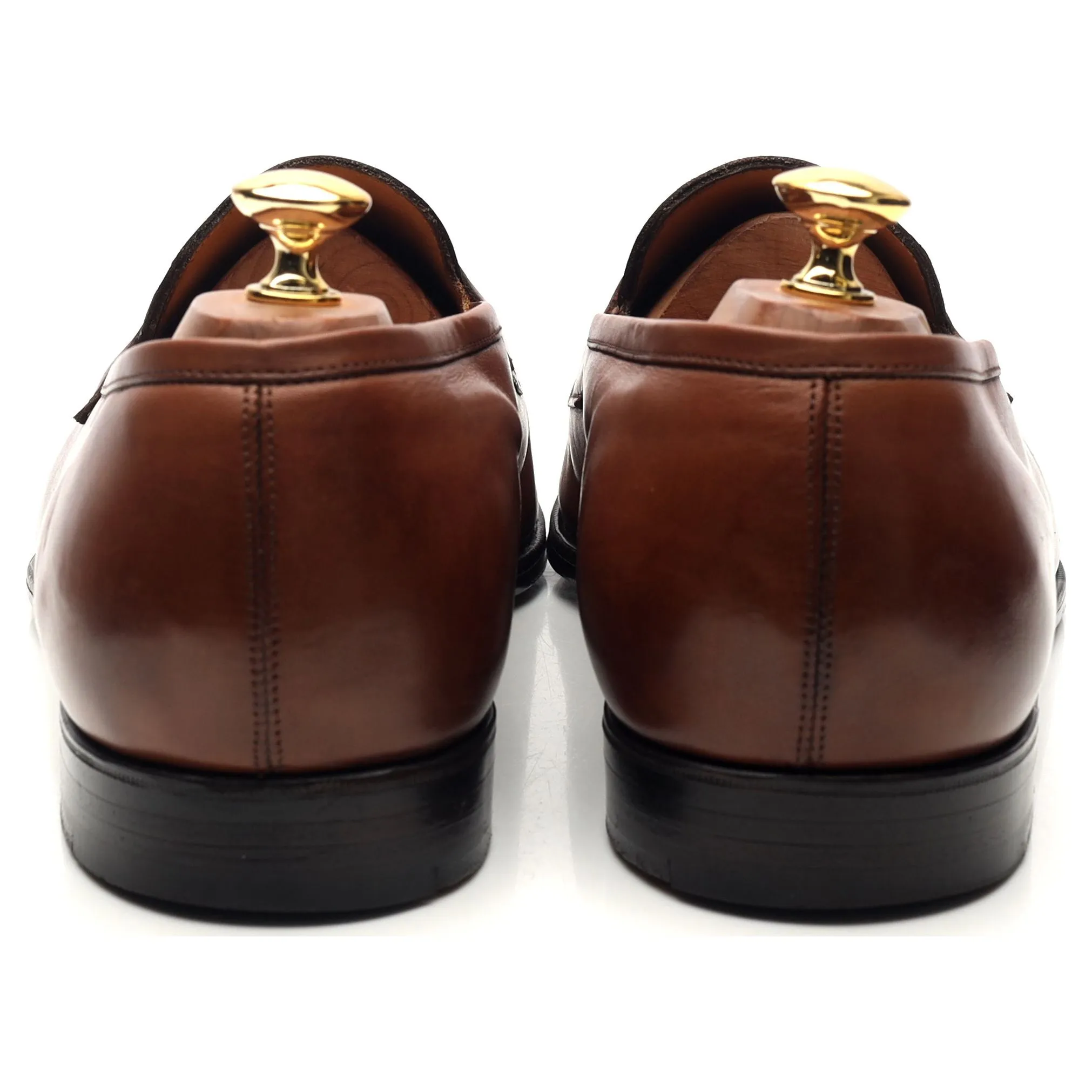 'Sloane' Brown Leather Loafers UK 10.5 F