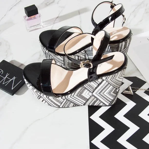 Small Feet Platform High Heel Wedge Sandals BS170