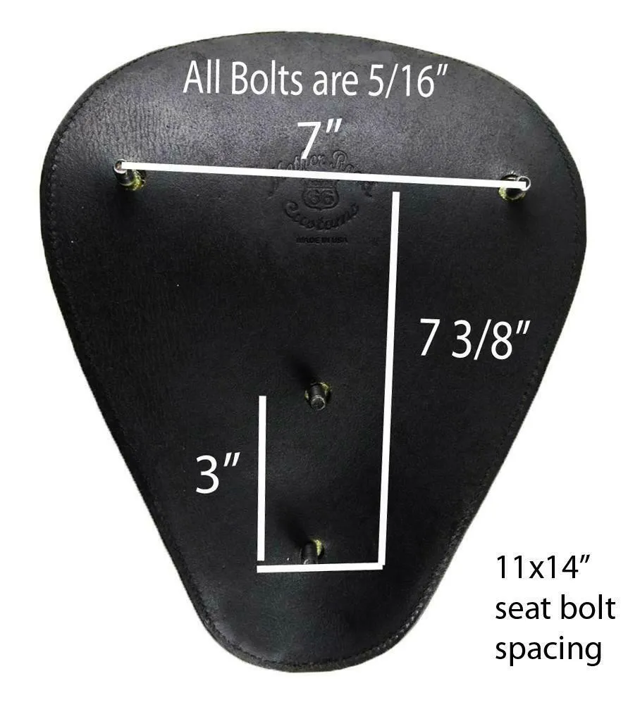 Spring Solo Seat Chopper Bobber Harley Sportster 11x14" Ant Chocolate Alligator