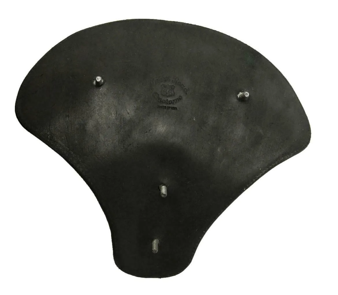Spring Solo Tractor Seat Chopper Scout Bobber Harley 15x14 Blk Tuck Roll Leather