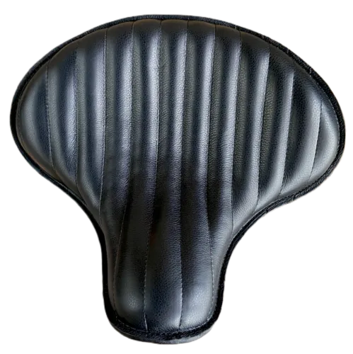 Spring Solo Tractor Seat Chopper Scout Bobber Harley 15x14 Blk Tuck Roll Leather