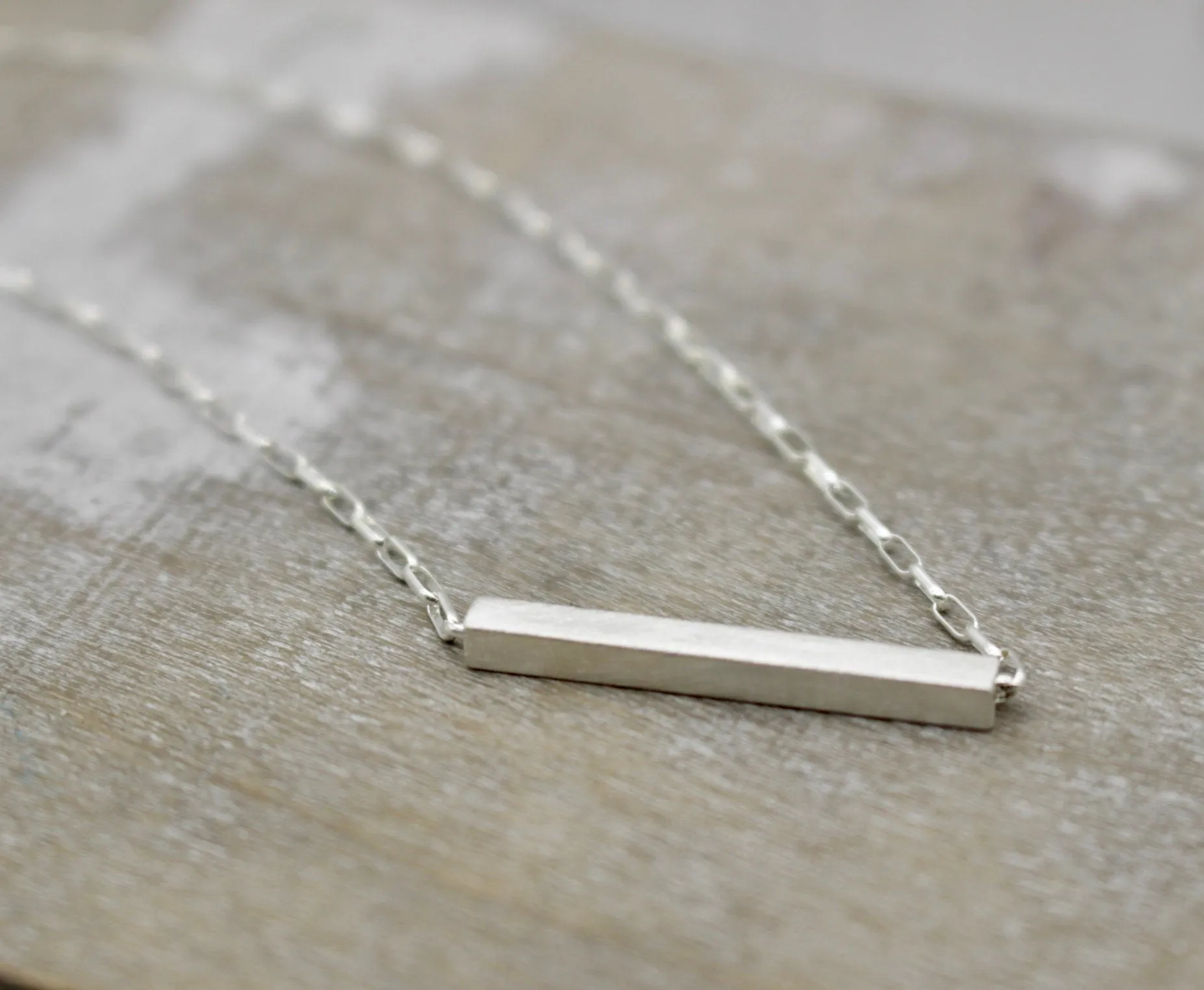 Sterling silver paperclip chain necklace