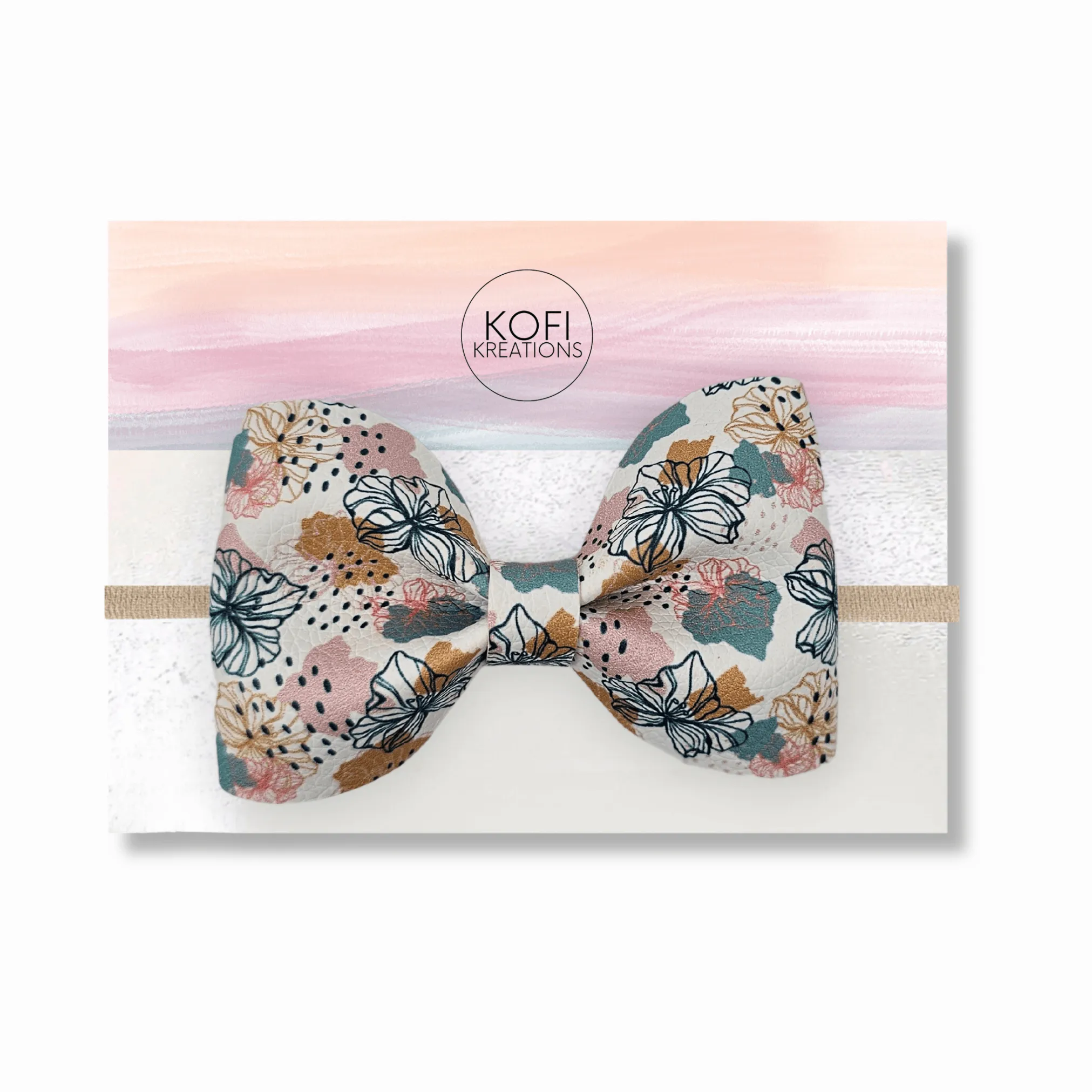 Summer Flowers Pinch Hair Bow