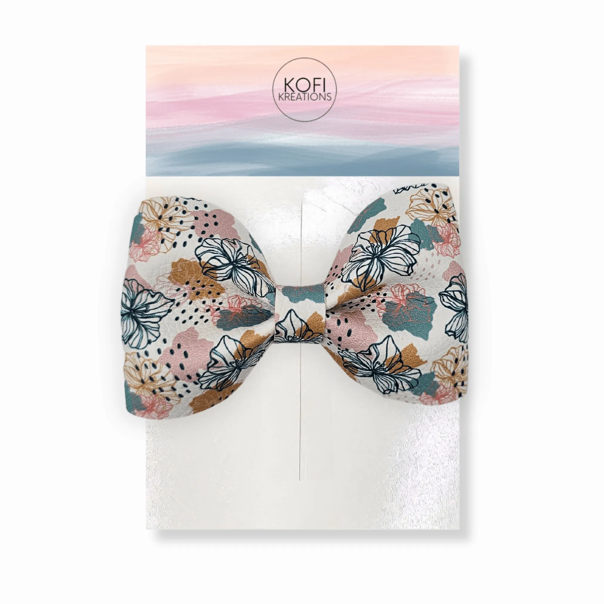 Summer Flowers Pinch Hair Bow