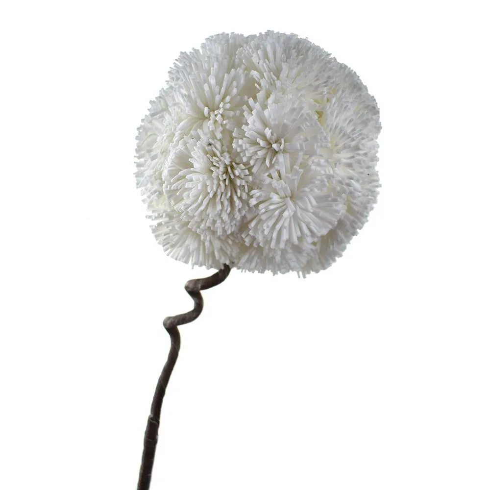 Tall Foam Allium Flower with Twist-able Stem, 34-Inch