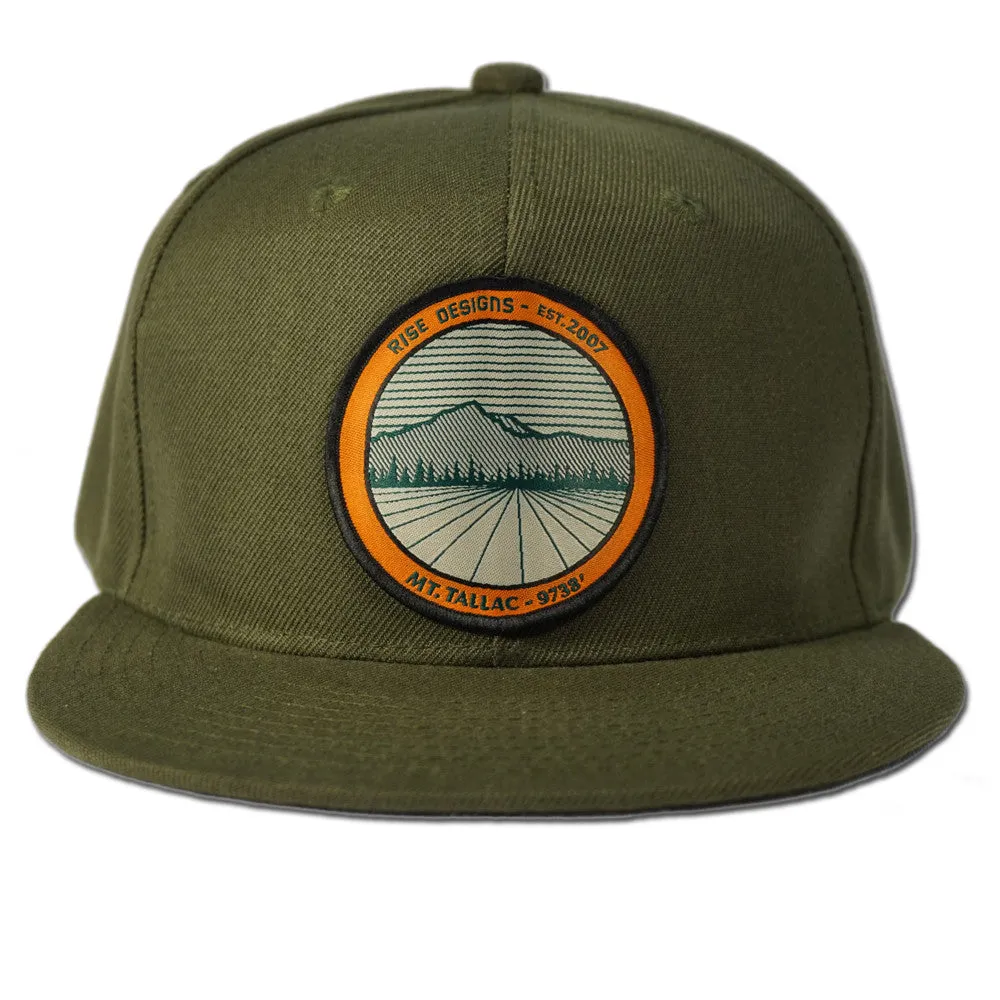 Tallac Mountain Snapback Hat - Moss Green