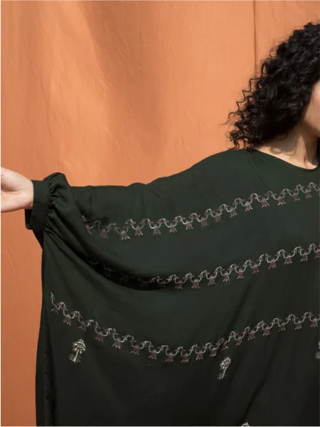 The Elizabeth- Block Printed Black Kaftan