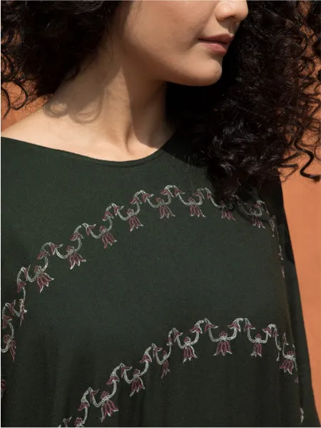 The Elizabeth- Block Printed Black Kaftan