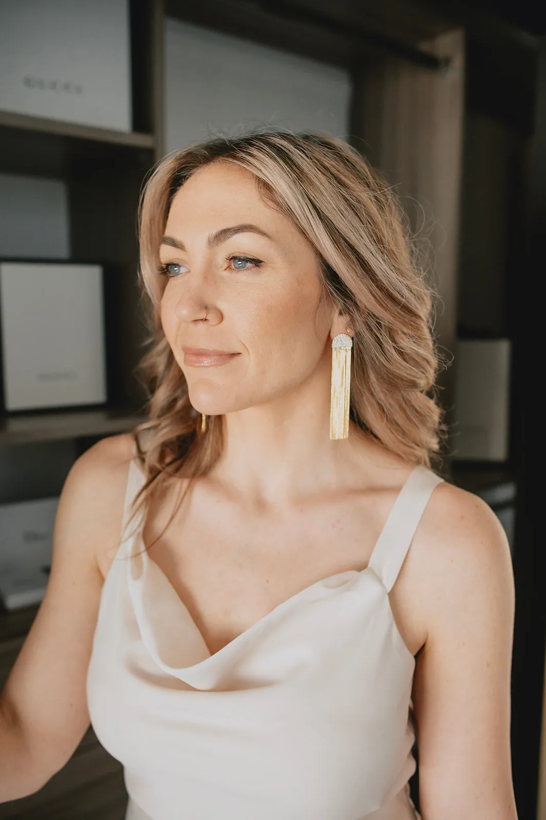 The Long Pavé Tassel Earrings