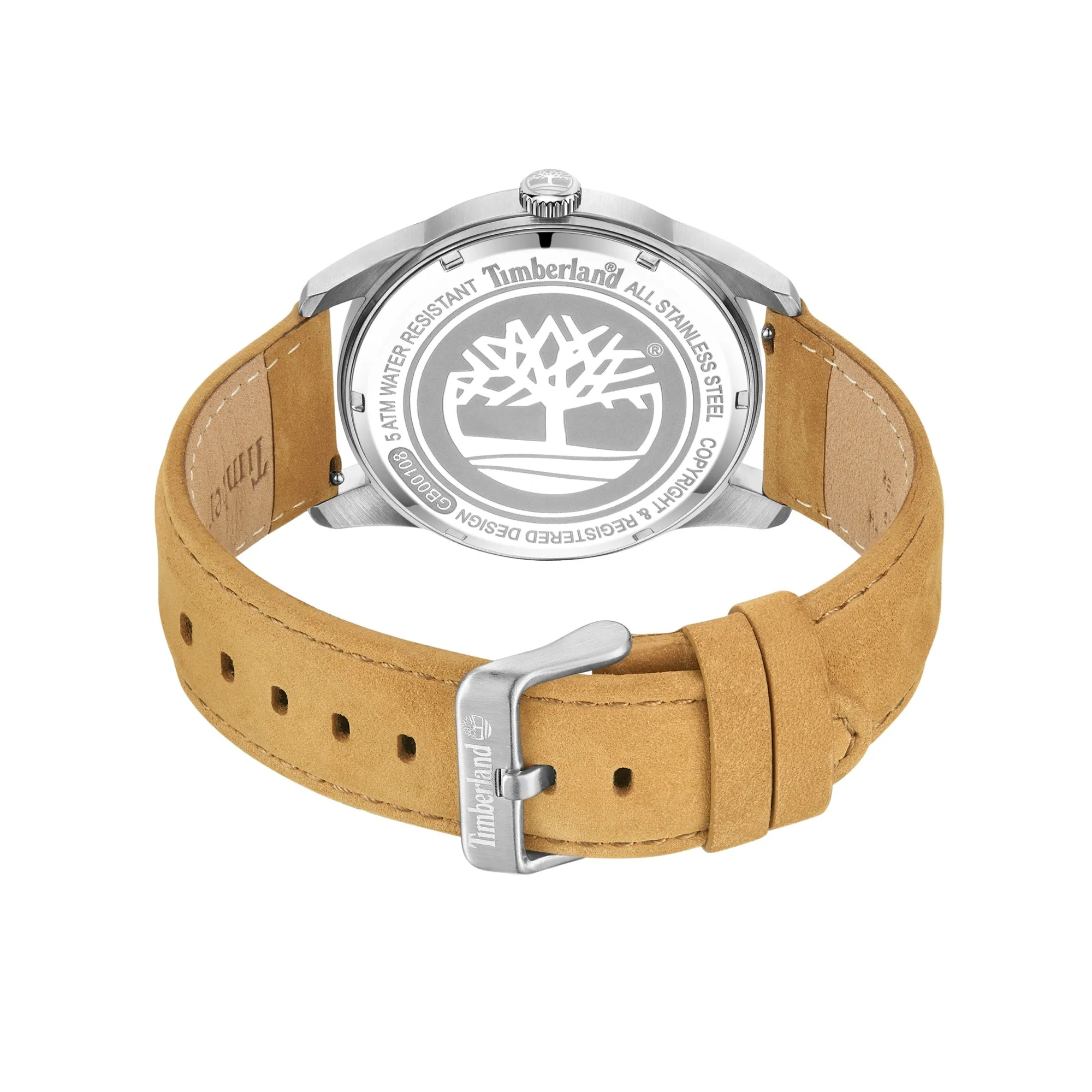 Timberland Orford Stainless Steel & Leather Strap Men's watch