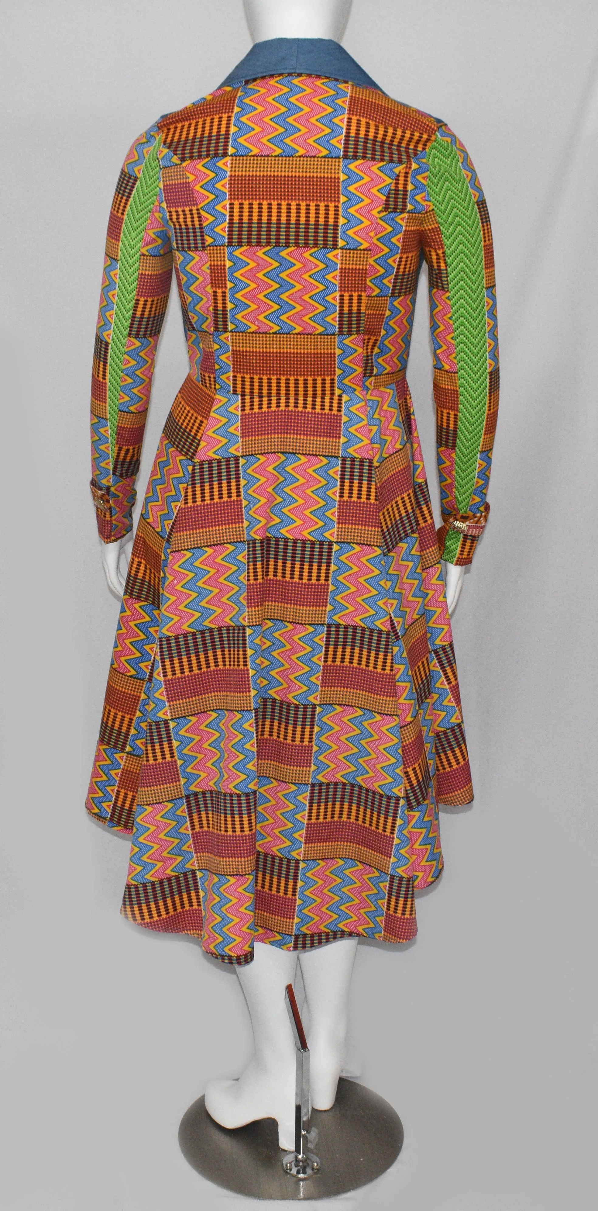 Trendy African Denim Dutch Wax Printed Hollandaise Kente Fabric Suite All Sizes