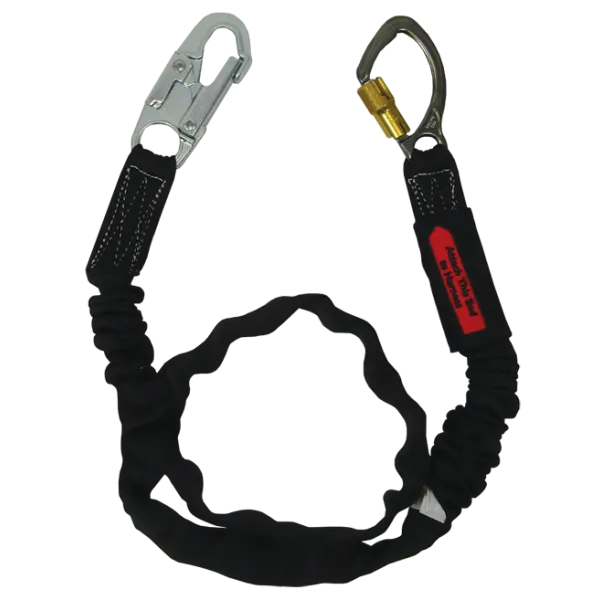 Tubular nylon web with polyester shock absorbing core, a SL6550A snaphook and a 3005 carabiner