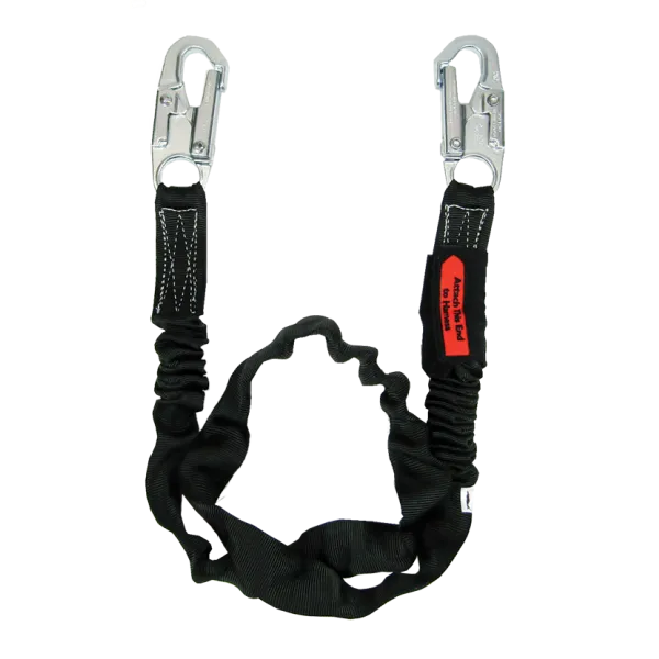 Tubular nylon web with polyester shock absorbing core and two SL6650A snaphooks