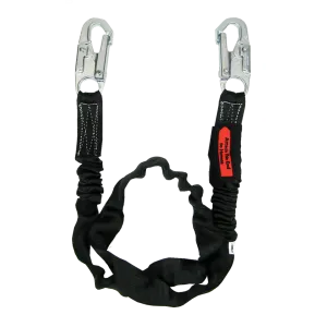 Tubular nylon web with polyester shock absorbing core and two SL6650A snaphooks