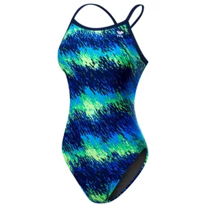 TYR Women's Perseus Diamondfit Swimsuit: Blue/Green