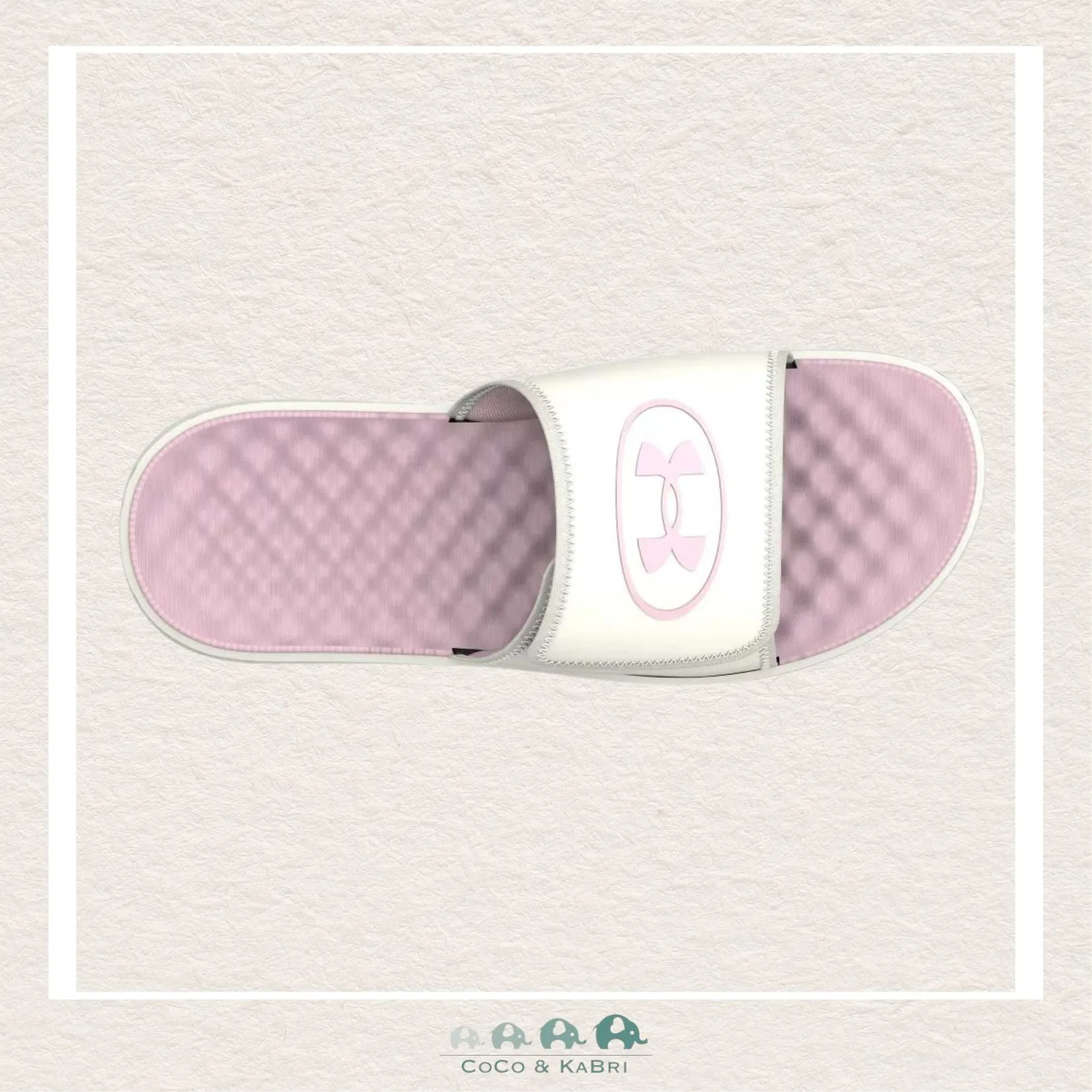 Under Armour Girl's Ignite Pro 8 Slides - White Quartz/Prime Pink
