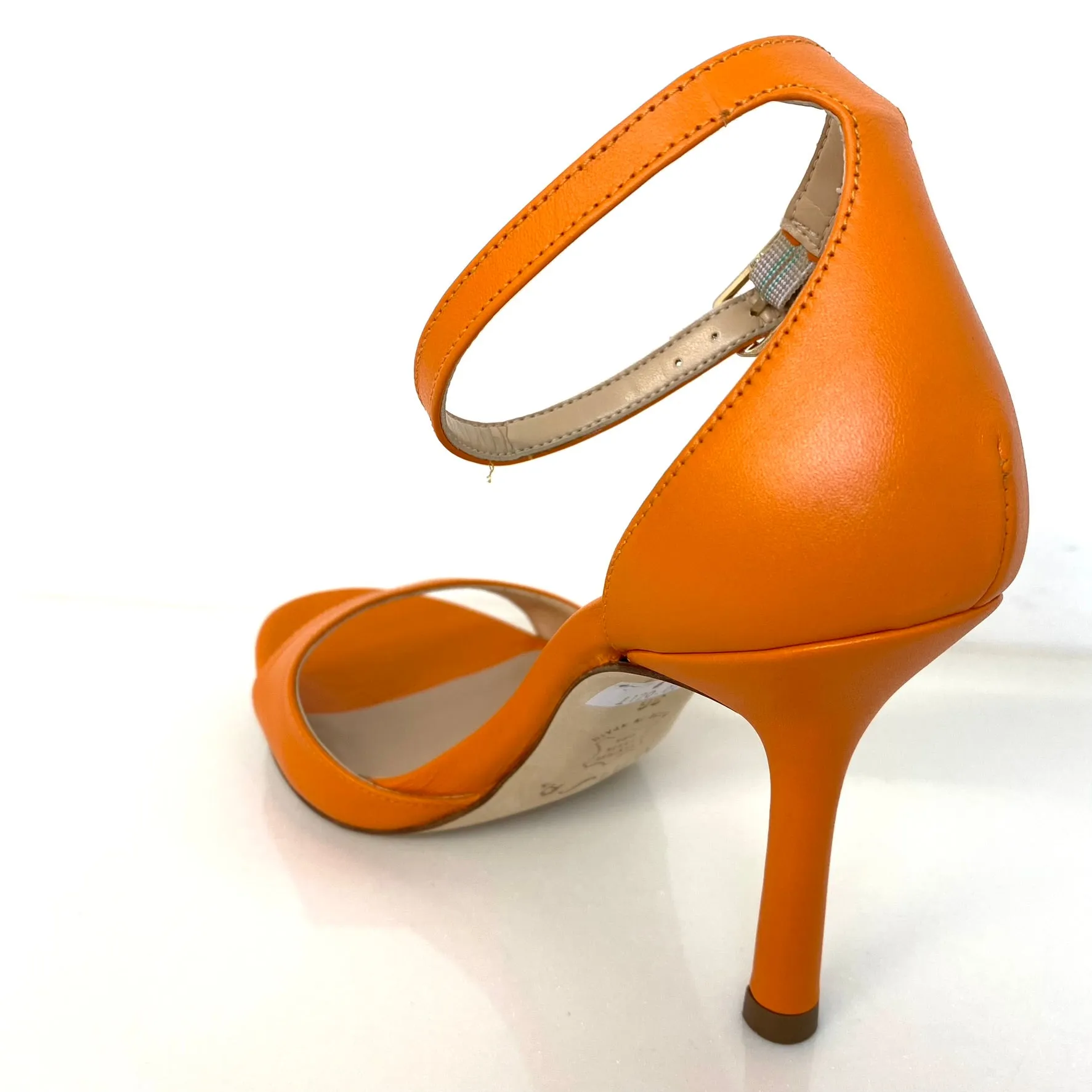 Unisa Yasu Orange Leather Strappy Sandals