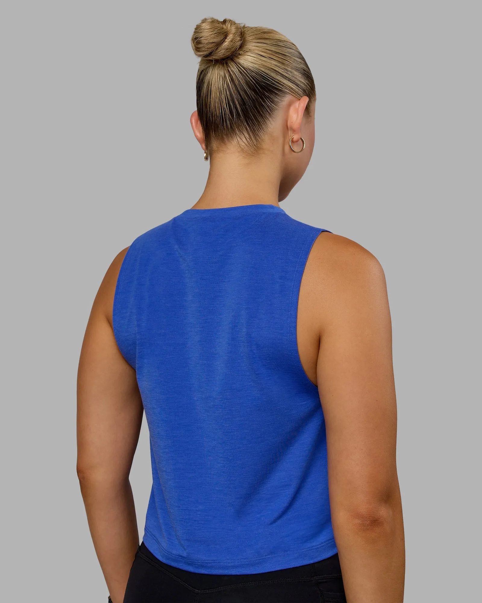 Unleash Cropped Training Tank - Power Cobalt