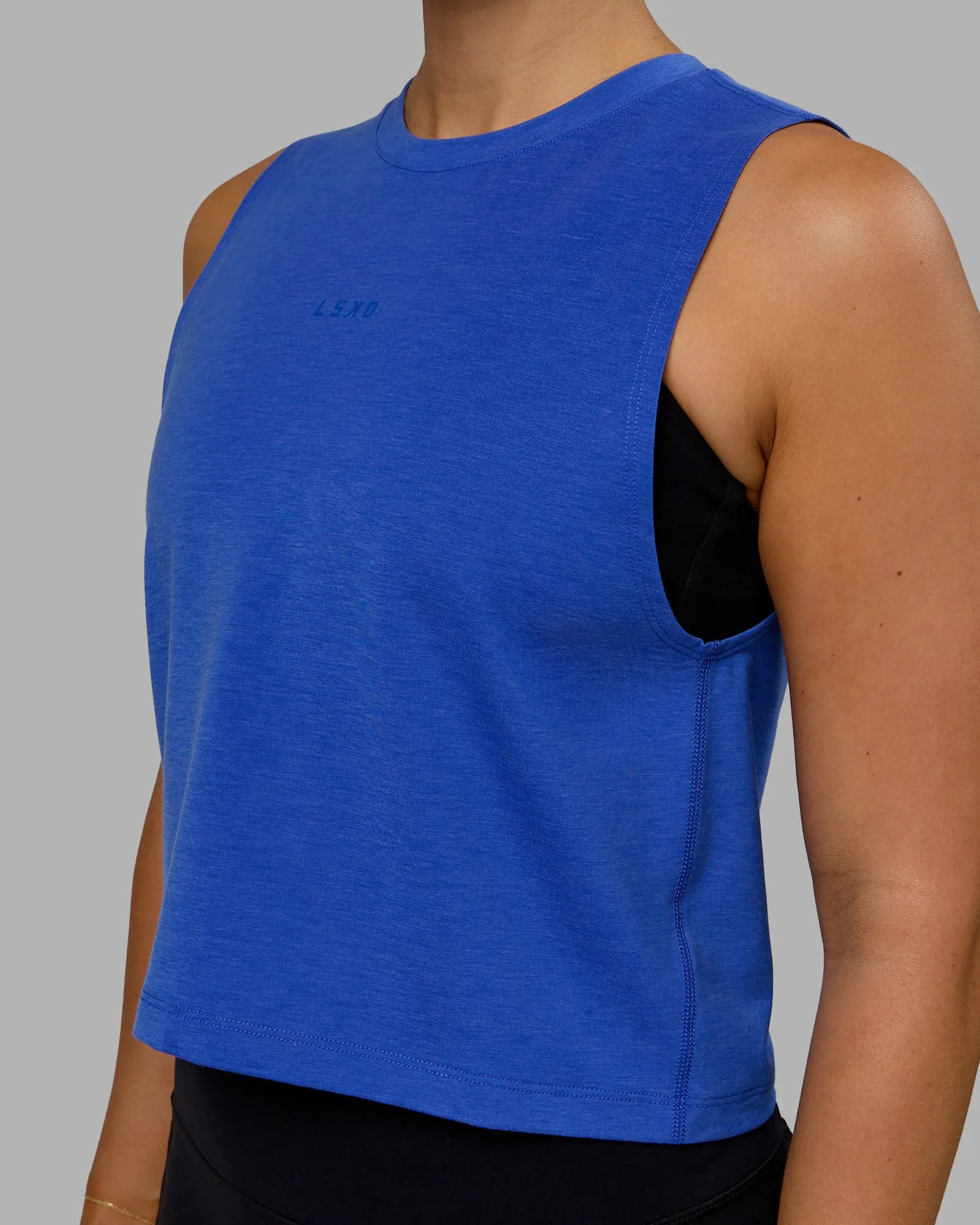 Unleash Cropped Training Tank - Power Cobalt