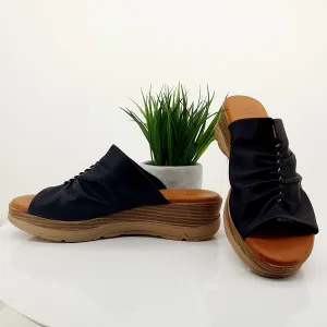 Vienna Heeled Slide - Navy - MG2